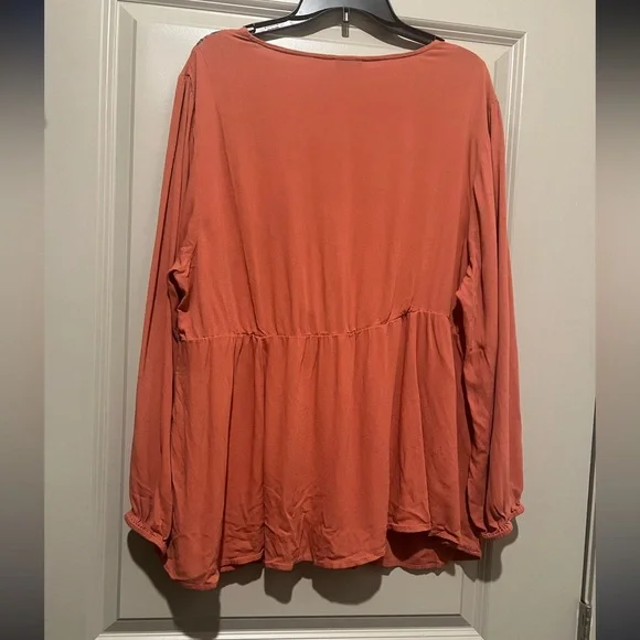 Torrid Lace Up Long Sleeve Blouse - Picture 5 of 7